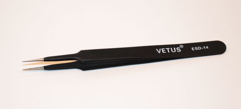 Пинцет металлический Vetus ESD - 14 (110mm)