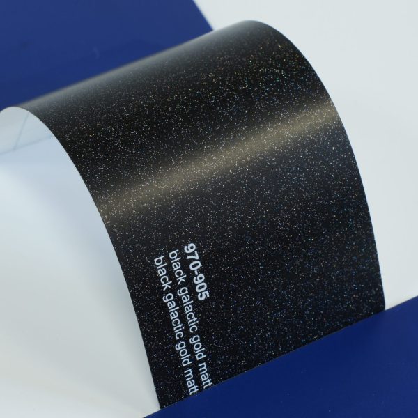 Автовинил Oracal 970-905 black galactic gold matt - черный "галактик", матовый
