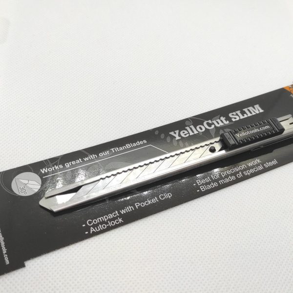 Нож YelloCut Slim c автофиксатором, лезвия 9 мм